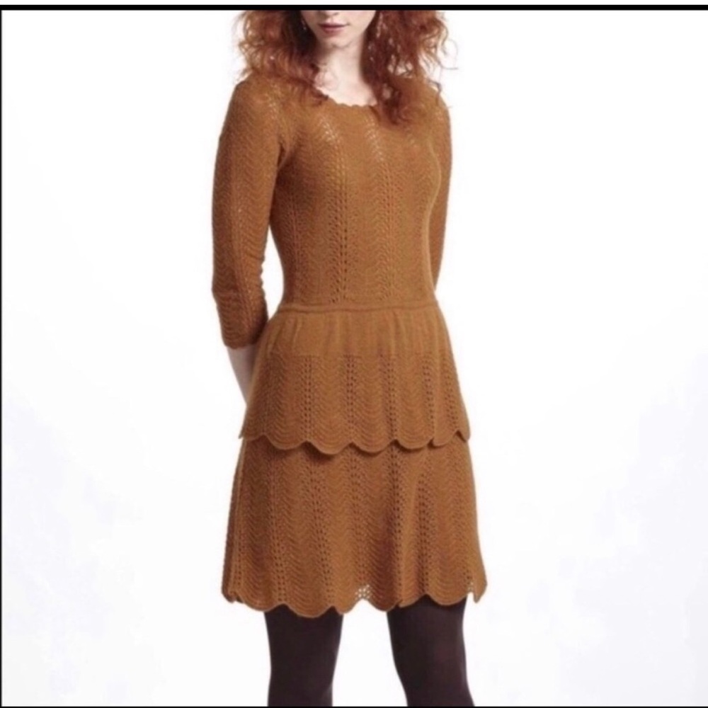 ❤️Angora and Wool Blend Anthropology Dress Lace Knit Fabric